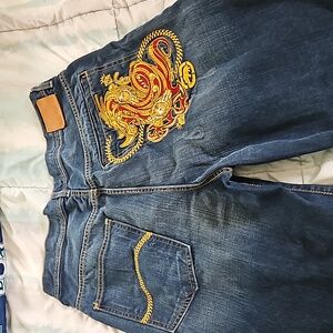 Ecko Unlimited Dragon Denim Shorts Size 36 Baggy Fit